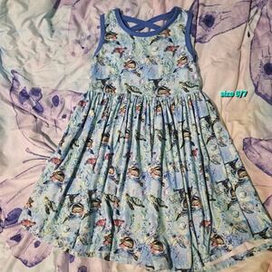 Ocean animals‎ twirl dress size 6/7 beach dolphin sea life